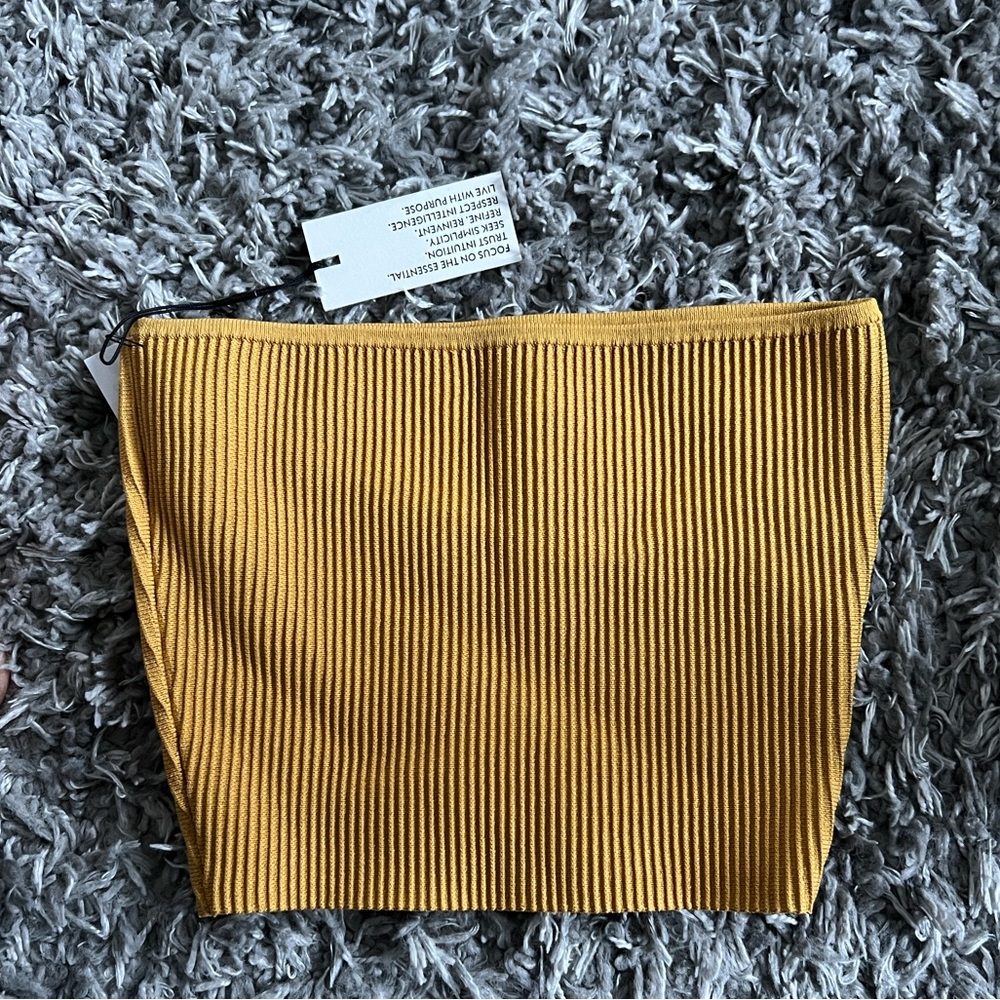 BABATON mustard yellow tube top